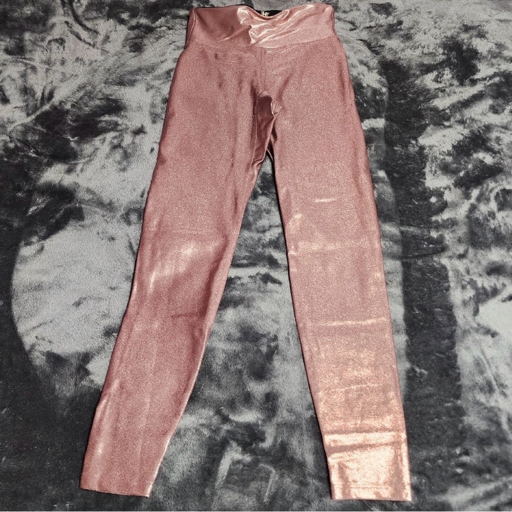 Heroine Sport Metallic Pink Leggings XS - Picture 2 of 7